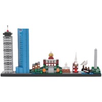 Ensemble de blocs de construction en plastique série Skyline Urbaine, mini briques créatives, modèle de construction, ornement de bureau, vente en gros