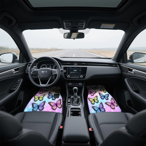 Tapis de sol de voiture moderne et tendance avec design personnalisé, tapis de voiture absorbant l'eau avec dos antidérapant - Product Image 5