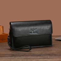 Tas Tangan Pria Mewah, Dompet Bisnis Pria, Tas Selempang Vintage Pria dengan Bahan PU Tahan Air dan Penutup Ritsleting