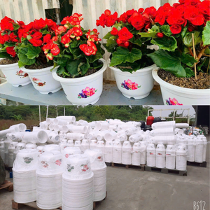 Jardinières empilables en plastique PP blanc, directement de l'usine, pour plantes d'intérieur et arbustes, impression de décalcomanies personnalisées acceptée, commandes en gros B2B - Product Image 4