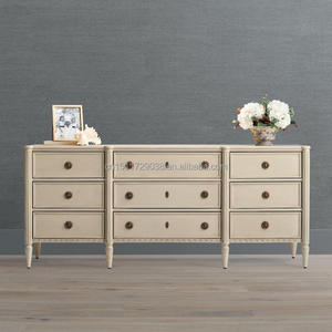 <span class=keywords><strong>Commode</strong></span> à <span class=keywords><strong>9</strong></span> <span class=keywords><strong>tiroirs</strong></span> en bois massif vieilli style français pour chambre, entrée ou salon - Product Image 1