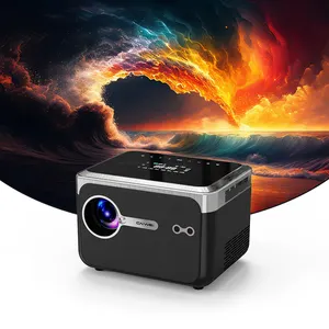 CAIWEI Mini 4k Support Eye Protection Portable Dual Hi-Fi Speakers 5G WiFi Movie Projector Home Cinema Indoor/Outdoor