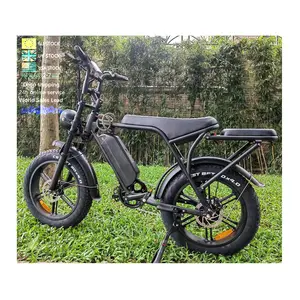 UE Armazém Fat Tire EBike 20 polegadas V8 E bike Preço OUXI V8 250W Motor 15AH Bateria Bicicleta Elétrica