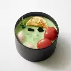 Bougie parfumée en cire de soja avec logo personnalisé, boîte en étain noire de luxe, fleurs séchées, cristal de quartz - Product Image 6