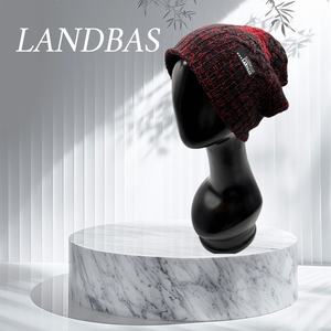 Taiwan Premium Unisex Knitting Head Scarf Leather <b>Patch</b> Printing Method Muffler 56-58Cm For Winter - Product Image 2