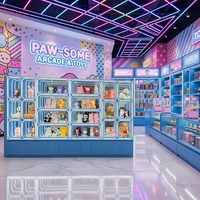 Vitrine d'exposition lumineuse moderne pour meubles de maison, jouets en peluche, boîtes mystères, figurines d'anime, collections Lego - Vitrine de magasin tendance