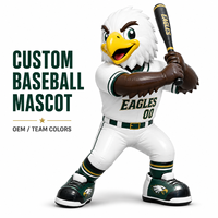 Mascotte de baseball gonflable géante personnalisée, mascotte gonflable pour les matchs de baseball en plein air, décorations gonflables pour les sites sportifs