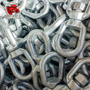 Ambull nhà máy tùy chỉnh kích thước giả mạo chuỗi Thép mạ kẽm xoay g401 liên kết chuỗi xoay đôi xoay mắt cho nhiệm vụ nặng nề - Product Image 4