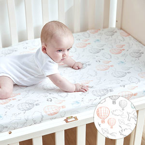 Venta al por mayor, ropa de cama ajustada para bebé, Jersey de bambú de lino orgánico, muselina de algodón, juego de sábanas de <span class=keywords><strong>cuna</strong></span> - Product Image 5