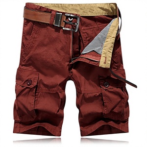 Pantalones Cortos Cargo Casuales para Hombre, Tallas Grandes, Transpirables, Resistentes al Viento e Impermeables, 100% Algodón, Tela de Lona, Fabricación OEM, Cintura Elástica - Product Image 1