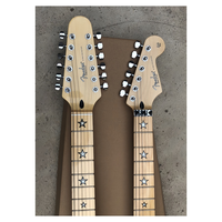 Jelo Double tête acajou pour guitare basse électrique Stratocaster Instruments à cordes dos en érable/côté ébène pièces accessoires