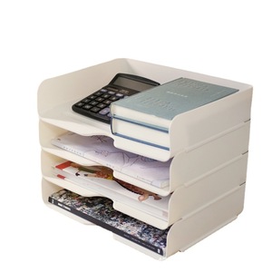 Office <b>Organizer</b> A4 Paper Storage Drawer Style White Transparent Standing Type For Desk <b>File</b> Rack Student Use - Product Image 5