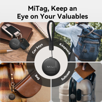 Localizador Inteligente Global MiLi LiTag Duo, Compatible con Apple Find My y Google Find My Device, AirTag, Rastreador GPS Antipérdida para Mascotas y Bolsos