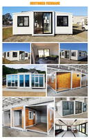 Maison préfabriquée modulaire mobile pliable à double aile, démontable, écologique, pour atelier d'artisanat