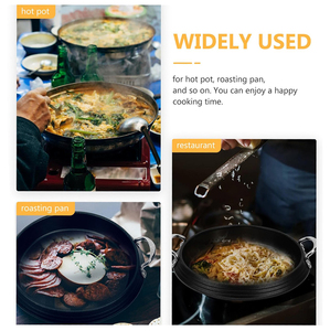 Poêle à frire antiadhésive style coréen avec couvercle en verre pour hot pot - Product Image 3