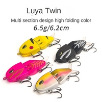 Leurre miniature multi-segments à coulée lente 6,5g/6,2cm, micro-leurre nageur oscillant, imitation pour Black Pit Bass, mandarin et tête de serpent