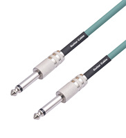 Kabel Gitar Instrumen 1/4 Inci Lurus 6.35Mm Kabel Bass Gitar 6.35Mm Jack Pria Jalur Audio Stereo untuk Gitar Bass Keyboard