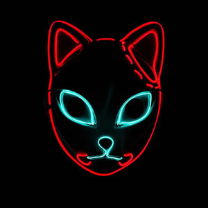 Заводская цена, Ночной светильник, светящаяся маска лисы, многоцветная светодиодная маска лисы для Хэллоуина - Product Image 4