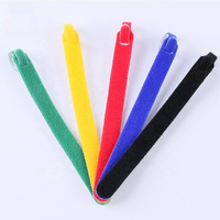 Sangle de gestion de câbles en polyester/nylon, multicolore, écologique, double face, réutilisable, adhésive, réglable et auto-agrippante
