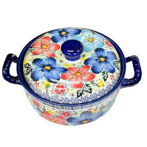 Mangkuk Sup Keramik Lukis Tangan Dengan Tutup Cocok Untuk Kumpul Keluarga, Hadiah, Pesta, Dll. Desain Ramah Lingkungan Kapasitas Besar - Product Image 5