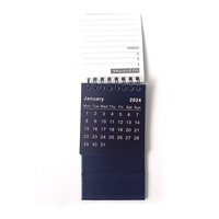 Calendrier de bureau personnalisé CMJN 365 jours spirale mensuelle non datée avec support pour soins personnels Calendrier de table à rabat