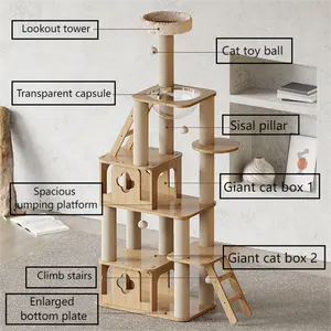 Multi-functional Upgraded Cat Climbing Frame Pet Nest/Space Capsule/cat Climbing Tree Pet Toy