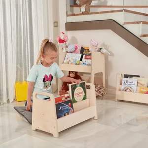 Estantería independiente Montessori personalizada, estante de libros de madera de fácil acceso, almacenamiento con estantes de madera, revisteros - Product Image 6