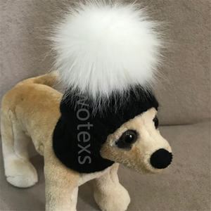 Pet Vestuário Chapéu do Inverno com Bombardeiro De Pele Chapéu De Malha para Cães Pequenos Presente bonito pets knit hats dog ball beanies - Product Image 5