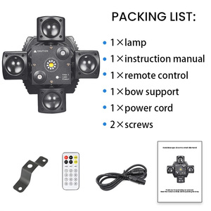 Mini di chuyển đầu hiệu ứng sân khấu Ánh sáng 4 cánh tay <span class=keywords><strong>DMX</strong></span> điều khiển âm thanh LED RGBW chùm màu đỏ màu xanh lá cây <span class=keywords><strong>laser</strong></span> nhấp nháy ánh sáng cho Disco DJ bên thanh - Product Image 6