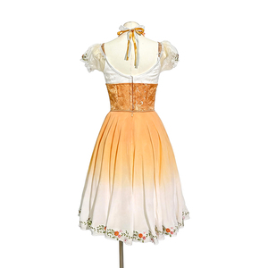 Professional Ballet Performance Costume Ombre Orange Peasant Romantic <b>Tutu</b> Giselle Ballet <b>Dress</b> for Girls - Product Image 2