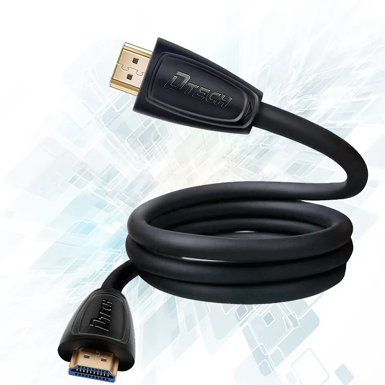 Kabel HDMI 4K DTECH, Kinerja Tinggi Ethernet Micro1080p 60Hz 120Hz Hd Tv Kabel Hdmi 4K 1M 2M 3M 5M 10M Kabel Hdmi