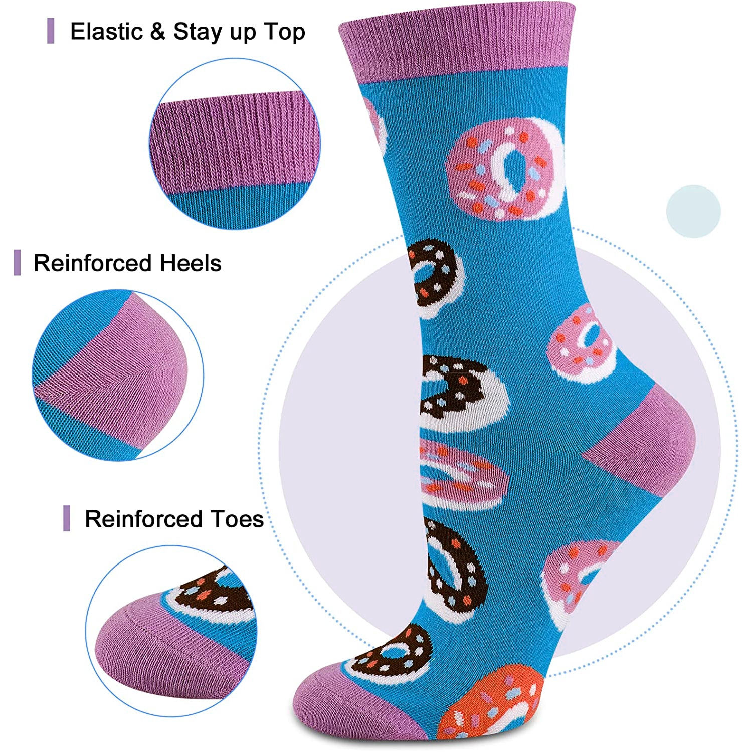 Custom Cute Funny Socks Cartoon Animal Food Fruit Socks Funny Trendy Casual Socks Custom Funny Sokken