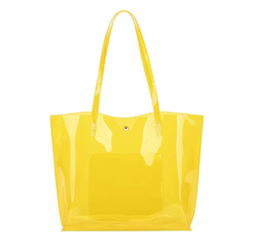 Bolsas de Compras Transparentes para Mujer, Bolsos de Mano de PVC Impermeables, Bolsos de Moda con Logotipo Personalizado - Product Image 3