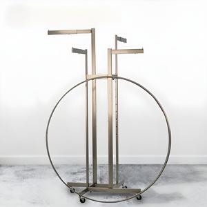 Nhà máy cung cấp trực tiếp giá rẻ Giá Kim Loại <span class=keywords><strong>4</strong></span>-cách quần áo kệ trưng bày cho treo quần áo - Product Image 1