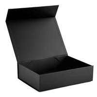 Personalisierte Logo Faltbare Schwarze Magnetische Starre Karton Geschenkbox