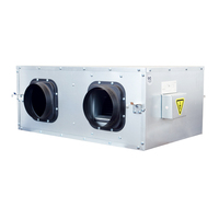 Ventilateur de ventilation d'air à double tête à débit bidirectionnel Système à double flux Ventilateur d'extraction de fenêtre mural Flux d'air réversible pour