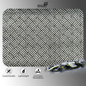 Nouveau produit Tissu en fibre de carbone tissé jacquard ignifuge Imperméable et écologique pour la sellerie des sièges de course automobile - Product Image 1