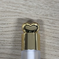 Stock 5ml Mat Rond Transparent Coeur Tête Rose Brillant À Lèvres Tube Huile À Lèvres Tube Baume À Lèvres Liquide Blush Emballage Cosmétique