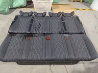 Asiento de Coche Eléctrico Reclinable de Cuero de Lujo Personalizado, Sofá Cama para Toyota Coaster Hiace Modelo Vito