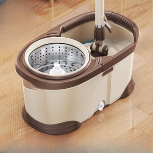 Bộ lau nhà chất lượng cao, lau khô và lau ướt, lau nhà bằng sợi microfiber, kèm xô, xoay 360 độ, bộ lau nhà thần kỳ - Product Image 1