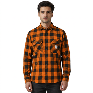 Custom Men's Cotton Flannel Street wear Plaid <b>Shirt</b> | Motorcycle motorbike riding Flannel <b>Shirt</b> for Men collar down <b>wool</b> <b>shirt</b> - Product Image 1