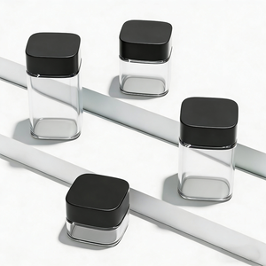 Glass 5ml 9ml Jar Plastic Square Cap Concentrate Jar Label <b>Container</b> Personal Care Food Grade - Product Image 4