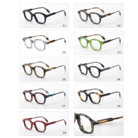 LBALunettes colorées de haute qualité Logo personnalisé Lunettes Vente en gros à la main en acétate Lunettes optiques Montures de lunettes Femmes Hommes