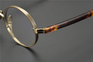 Lunettes rétro légères pour hommes et femmes, petite monture ronde <span class=keywords><strong>de</strong></span> Style <span class=keywords><strong>John</strong></span> <span class=keywords><strong>de</strong></span> chine, plaque numérique en or - Product Image 5