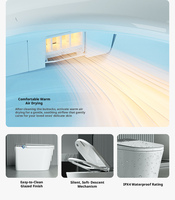 WC intelligent de luxe, commode à poser au sol, télécommande, siège chauffant, bidet intelligent pour salle de bain d'hôtel cinq étoiles