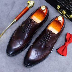 Zapatos de Cuero para Hombre - Nueva Moda de Lujo - Estilo Italiano - Zapatos Formales de Punto para Hombre - Zapatos de Lujo para Hombre - Product Image 3