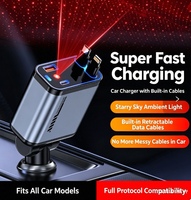 Diffuseur d'arômes et désodorisant de voiture électrique en alliage d'aluminium écologique, type rétractable, charge rapide Type-C PD 3.0