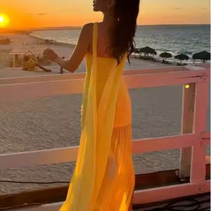 Robes d'automne en gros pour femmes : Robes décontractées, élégantes et modestes, robes moulantes sans manches en mousseline de haute qualité pour soirée - Product Image 3