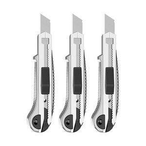 Brand New Office Utility Knife with 18mm Steel Art Cutter Blade Plastic Handle <b>for</b> Glue Application & Cutting-1PCS Knives - Product Image 1