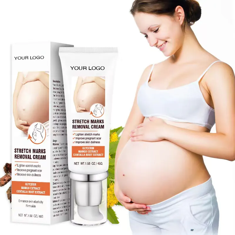 Private Label Organic Body Cellulite Couloir Pink No Label Black Skin maternità Stretch Mark Cream per le donne stomaco gravidanza